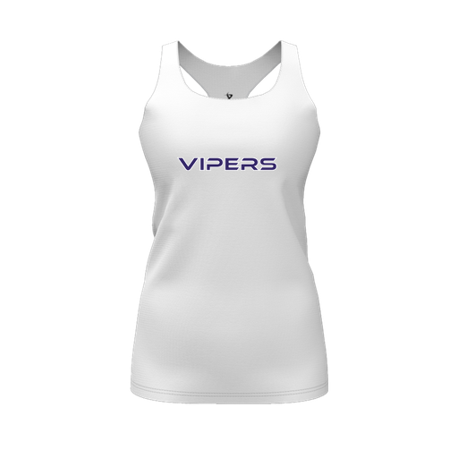 [CUS-DFW-RCBK-PER-WHT-FYS-LOGO2] Racerback Tank Top (Female Youth S, White, Logo 2)