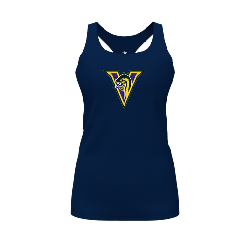 [FT0TRBNV-FYS-LOGO1] Decker Racerback Tank Top (Female Youth S, Navy, Logo 1)