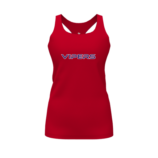 [CUS-DFW-RCBK-PER-RED-FYS-LOGO2] Racerback Tank Top (Female Youth S, Red, Logo 2)
