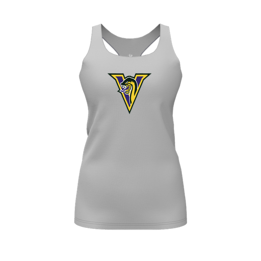 [CUS-DFW-RCBK-PER-GRY-FYS-LOGO1] Racerback Tank Top (Female Youth S, Gray, Logo 1)