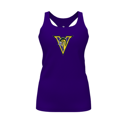 [CUS-DFW-RCBK-PER-PUR-FYS-LOGO1] Racerback Tank Top (Female Youth S, Purple, Logo 1)