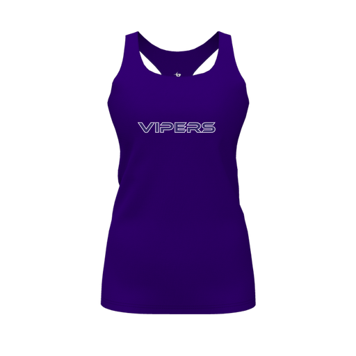[FT0TRBPP-FYS-LOGO2] Decker Racerback Tank Top (Female Youth S, Purple, Logo 2)