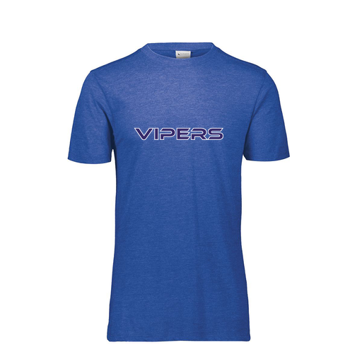 [FTSCUBRY-YS-LOGO2] Decker Youth Tri-Blend T-Shirt - Short Sleeve (Youth S, Royal, Logo 2)