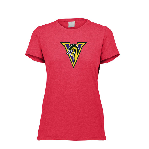 [FTSCUBRD-FAXS-LOGO1] Decker Women's Tri-Blend T-Shirt - Short Sleeve (Female Adult XS, Red, Logo 1)
