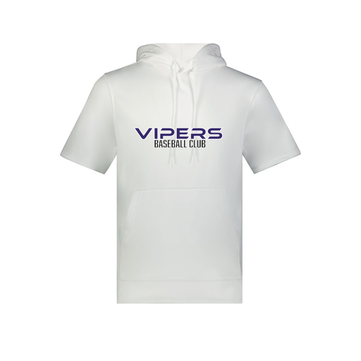 [6871.005.S-LOGO3] Men's Dri Fit Short Sleeve Hoodie (Adult S, White, Logo 3)