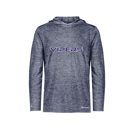 [FOLHCGNV-AS-LOGO2] Decker Men's Charge Hoodie (Adult S, Navy, Logo 2)