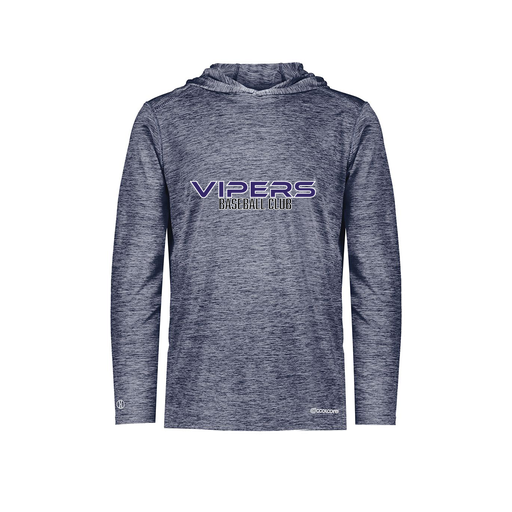 [FOLHCGNV-AS-LOGO3] Decker Men's Charge Hoodie (Adult S, Navy, Logo 3)