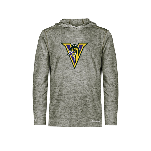 [FOLHCGGY-AS-LOGO1] Decker Men's Charge Hoodie (Adult S, Gray, Logo 1)