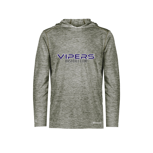 [FOLHCGGY-AS-LOGO3] Decker Men's Charge Hoodie (Adult S, Gray, Logo 3)