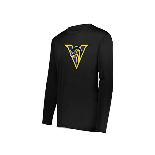 [222822.080.XS-LOGO1] Men's LS Smooth Sport Shirt (Adult XS, Black, Logo 1)