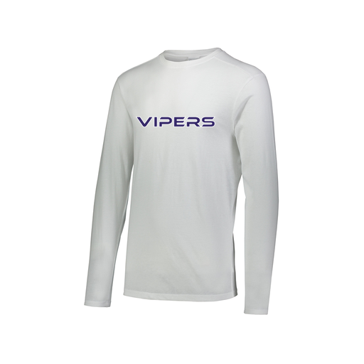 [FTLCUBWH-AXS-LOGO2] Decker Men's Tri-Blend T-Shirt - Long Sleeve (Adult XS, White, Logo 2)