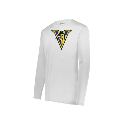 [222823.005.S-LOGO1] Youth LS Smooth Sport Shirt (Youth S, White, Logo 1)
