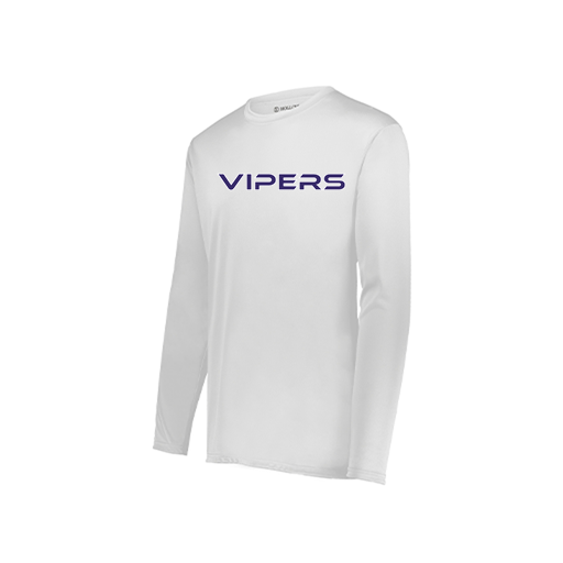 [222823.005.S-LOGO2] Youth LS Smooth Sport Shirt (Youth S, White, Logo 2)