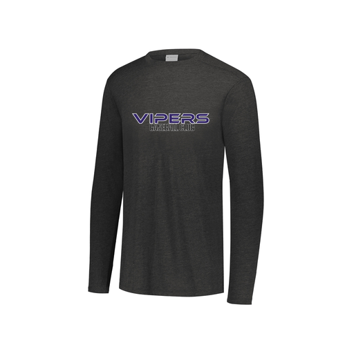 [FTLCUBBK-YS-LOGO3] Decker Youth Tri-Blend T-Shirt - Long Sleeve (Youth S, Black, Logo 3)