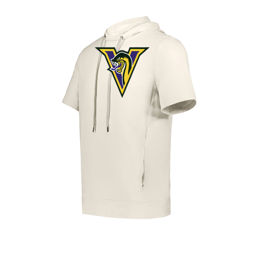 [222605-WHT-YS-LOGO1] YOUTH VENTURA SOFT KNIT SHORT SLEEVE HOODIE (Youth S, White, Logo 1)