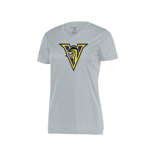 [222820.099.S-LOGO1] Ladies Movement Dri Fit Shirt (Female Adult S, Silver, Logo 1)